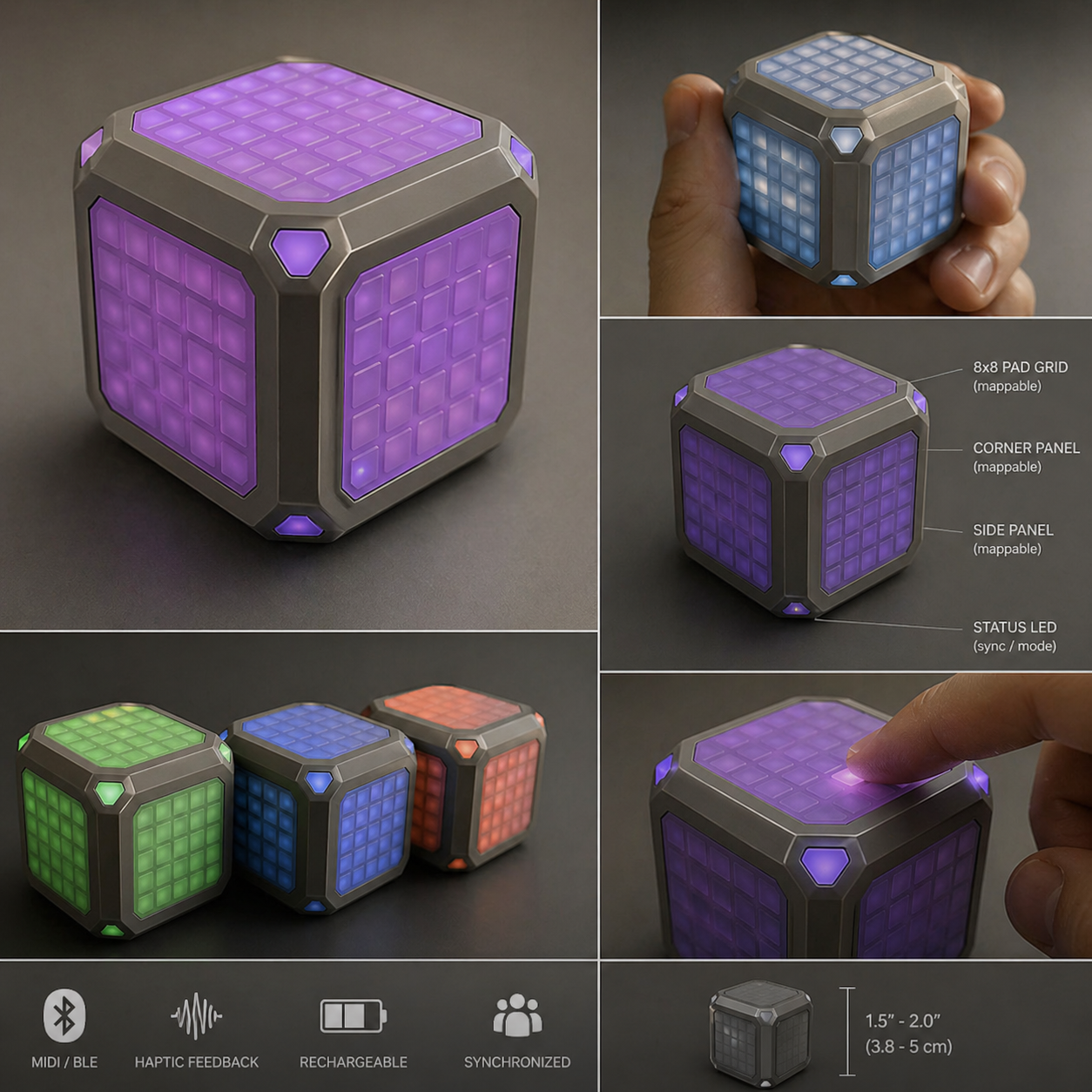 PulseTap instrument cube product concept board